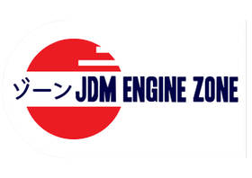 Logo of JDM Engine Zone featuring a red and white circle with Japanese text, representing Japanese automotive culture.