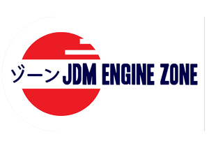 Logo of JDM Engine Zone featuring a red and white circle with Japanese text, representing Japanese automotive culture.