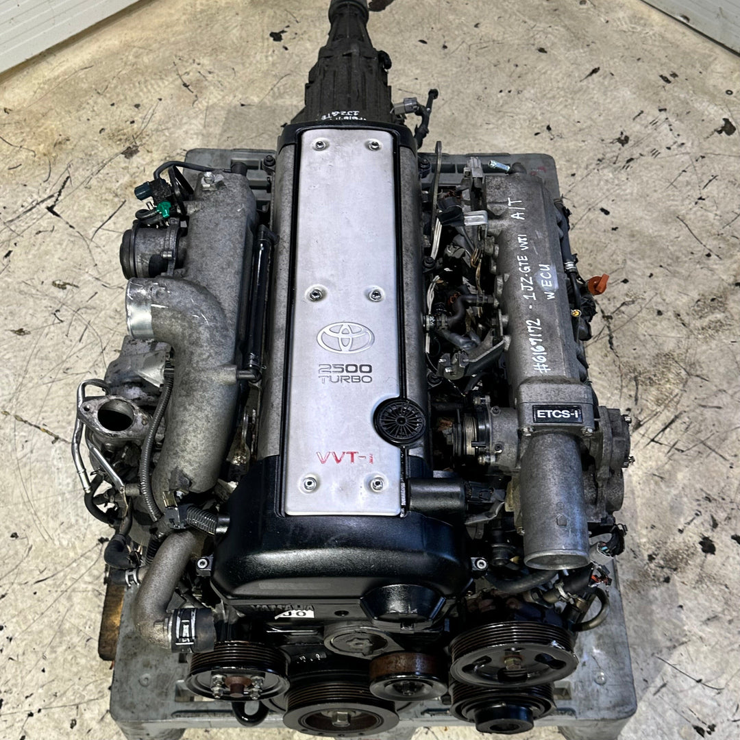 Toyota Chaser Soarer Supra 1JZ-GTE 2.5L Vvt-I Turbo Jdm Actual Engine Transmission Swap - 1JZ-GTE 6167172 Toyota Supra Chaser soarer 1jzgte Engine JDM Engine Zone