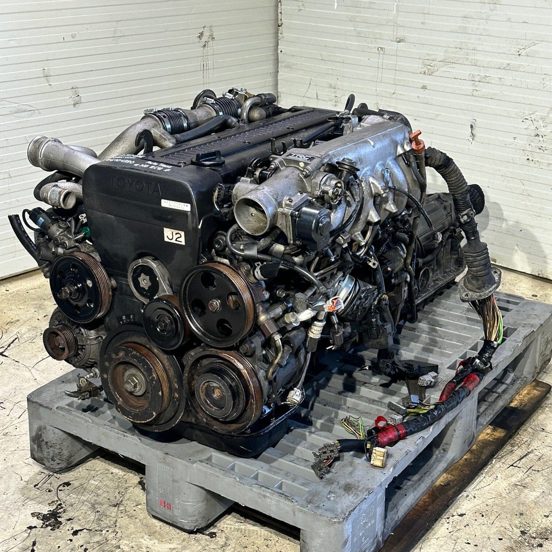 Toyota Supra Soarer Chaser 1989-1995 2.5L Non Vvt-I Turbo Engine Automatic Transmission Actual Swap - 1JZ-GTE 6104380 Toyota Supra Soarer Chaser Engine JDM Engine Zone