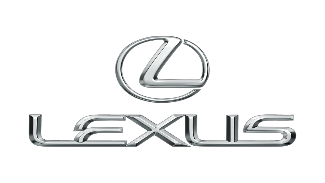 Lexus logo in chrome on a transparent background, representing the luxury automotive brand.