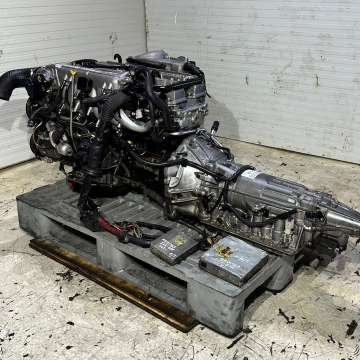 Toyota Chaser Soarer Supra 1JZ-GTE 2.5L Vvt-I Turbo Jdm Actual Engine Transmission Swap - 1JZ-GTE 6131763 Toyota Supra Chaser soarer 1jzgte Engine JDM Engine Zone 