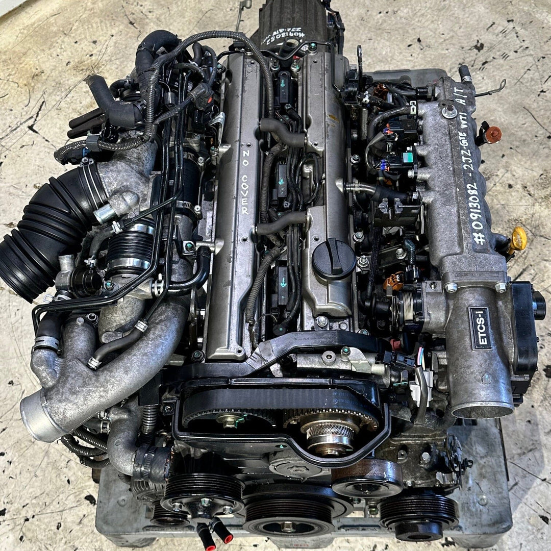 Toyota Supra Aristo 3.0L JDM Actual Engine Automatic Transmission Swap - 2jz-Gte Vvt-I Twin Turbo 0913082 toyota supra Aristo Engine 2jzgte 2jz JDM Engine Zone 