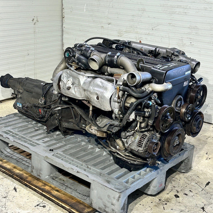 Toyota Supra Soarer Chaser 1989-1995 2.5L Non Vvt-I Turbo Engine Automatic Transmission Actual Swap - 1JZ-GTE 6104380 Toyota Supra Soarer Chaser Engine JDM Engine Zone 