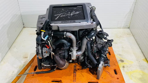 Nissan X-Trail 2000-2007 2.0l Turbo Engine and Transmission, JDM SR20VET Neo VVL, complete assembly for performance.