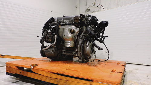 1990-1993 Nissan Sentra G20 SR18DE JDM engine on display, showcasing component assembly for high performance.